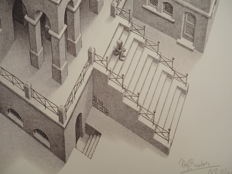 ESCHER M.C. : Le château impossible, oeuvre originale (photo de détail 8) - Crédit photo : Galerie Art.Paris