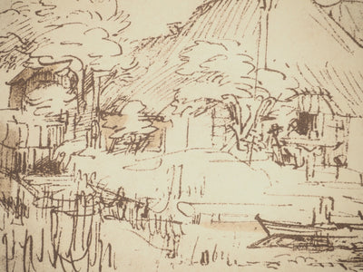  REMBRANDT : Maisons sur le bord d'un canal, c, Lithographie originale (photo de détail 5) - Crédit photo : Galerie Art.Paris