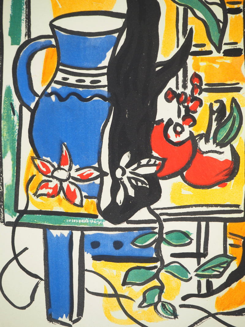 Fernand LEGER : Nature morte au pichet bleu, c, Lithographie originale (photo de détail 5) - Crédit photo : Galerie Art.Paris