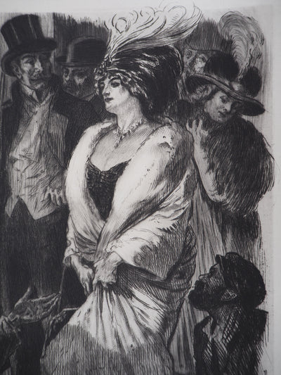 Alméry LOBEL-RICHE : Séduction, Gravure originale signée