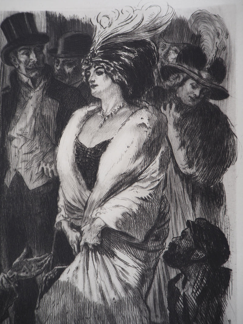 Alméry LOBEL-RICHE : Séduction, Gravure originale signée