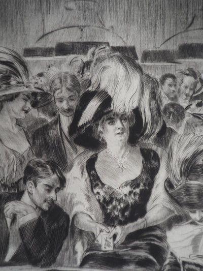 Alméry LOBEL-RICHE : La joueuse, Gravure originale signée