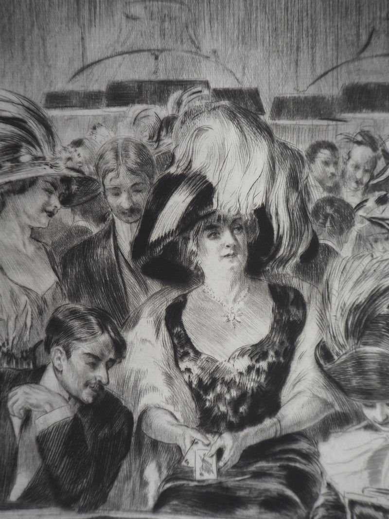 Alméry LOBEL-RICHE : La joueuse, Gravure originale signée