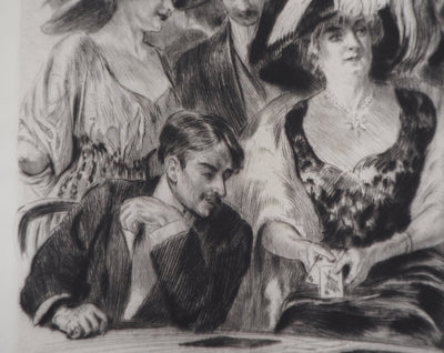 Alméry LOBEL-RICHE : La joueuse, Gravure originale signée