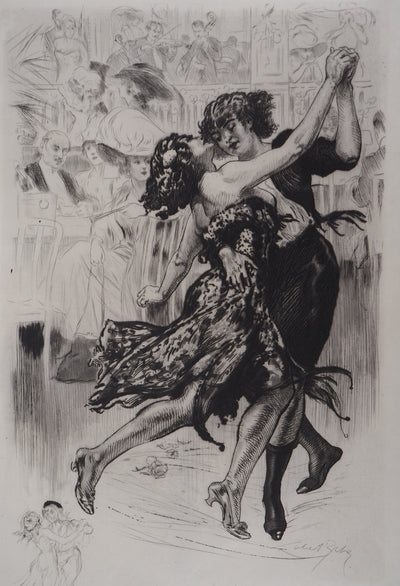 Alméry LOBEL-RICHE : La danse, Gravure originale signée
