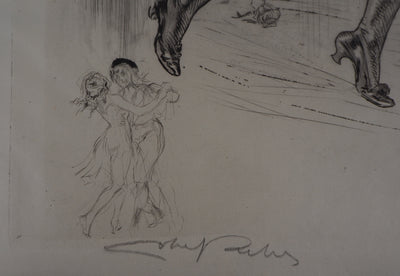 Alméry LOBEL-RICHE : La danse, Gravure originale signée