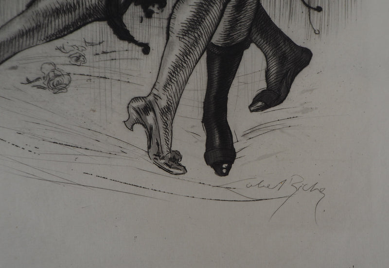 Alméry LOBEL-RICHE : La danse, Gravure originale signée