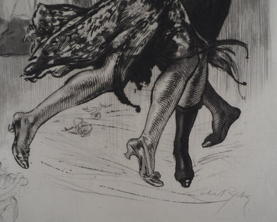 Alméry LOBEL-RICHE : La danse, Gravure originale signée