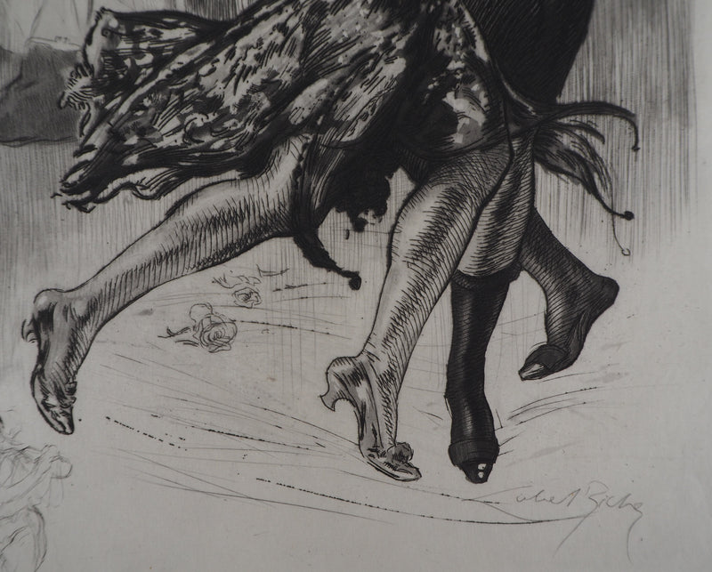 Alméry LOBEL-RICHE : La danse, Gravure originale signée