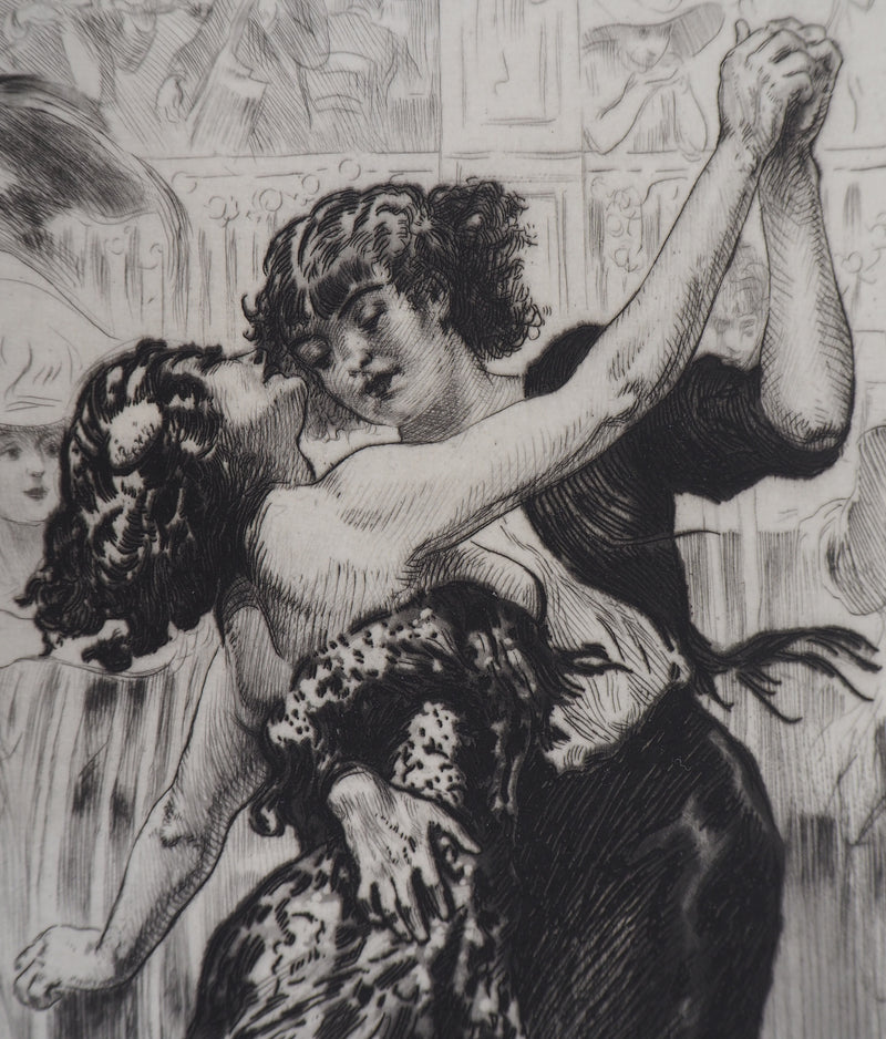Alméry LOBEL-RICHE : La danse, Gravure originale signée