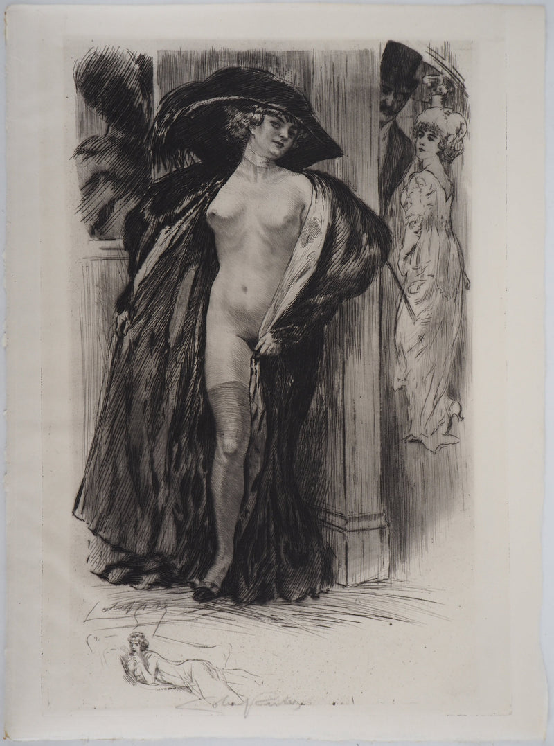 Alméry LOBEL-RICHE : Femme nue, Gravure originale signée
