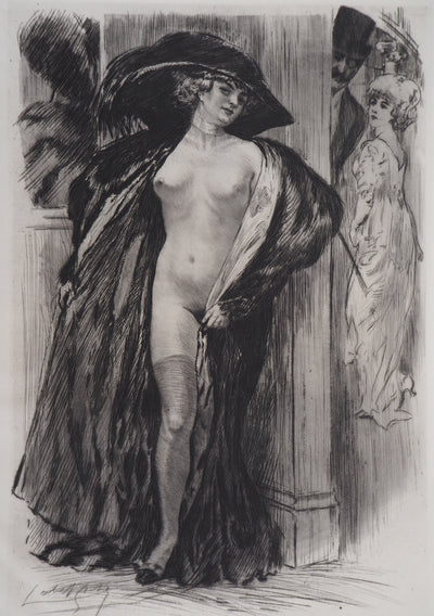 Alméry LOBEL-RICHE : Femme nue, Gravure originale signée
