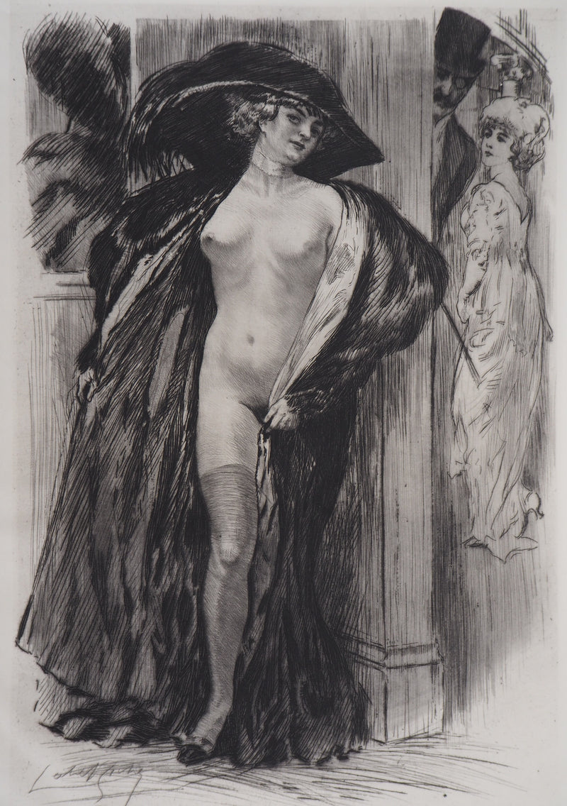 Alméry LOBEL-RICHE : Femme nue, Gravure originale signée