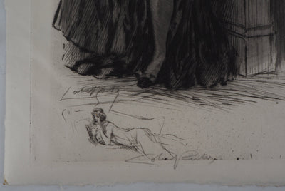 Alméry LOBEL-RICHE : Femme nue, Gravure originale signée