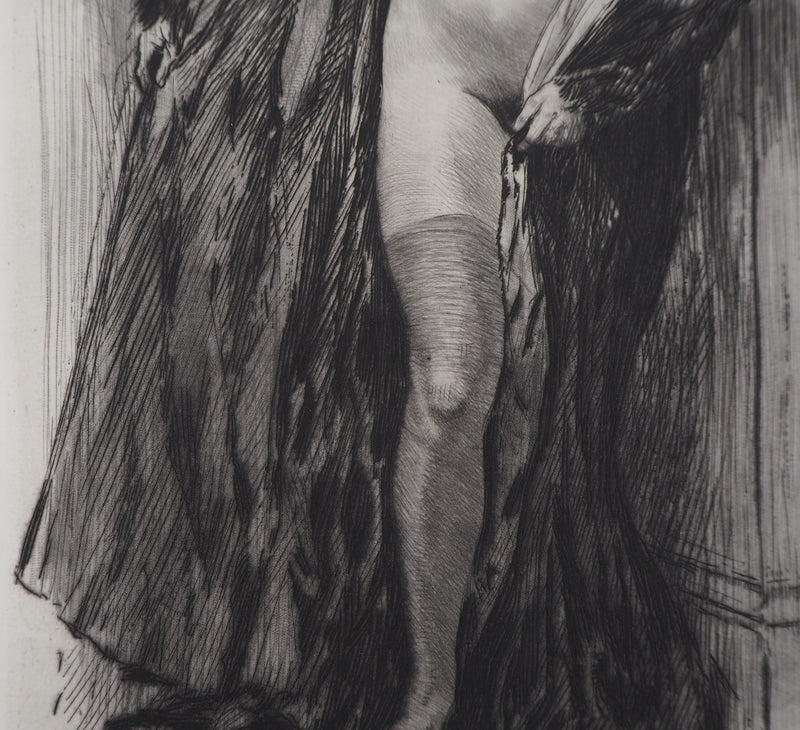Alméry LOBEL-RICHE : Femme nue, Gravure originale signée