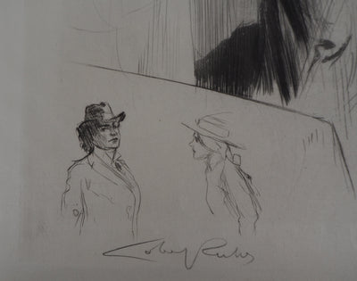 Alméry LOBEL-RICHE : Le regard des amoureux, Gravure originale signée