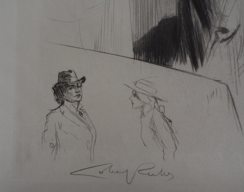 Alméry LOBEL-RICHE : Le regard des amoureux, Gravure originale signée
