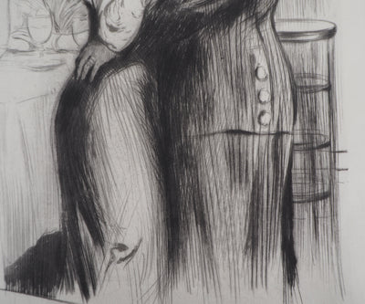 Alméry LOBEL-RICHE : Le regard des amoureux, Gravure originale signée