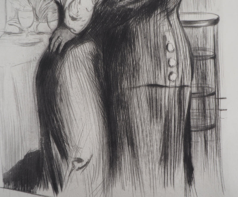 Alméry LOBEL-RICHE : Le regard des amoureux, Gravure originale signée