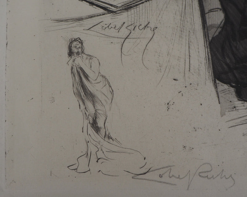 Alméry LOBEL-RICHE : À demi nue, Gravure originale signée