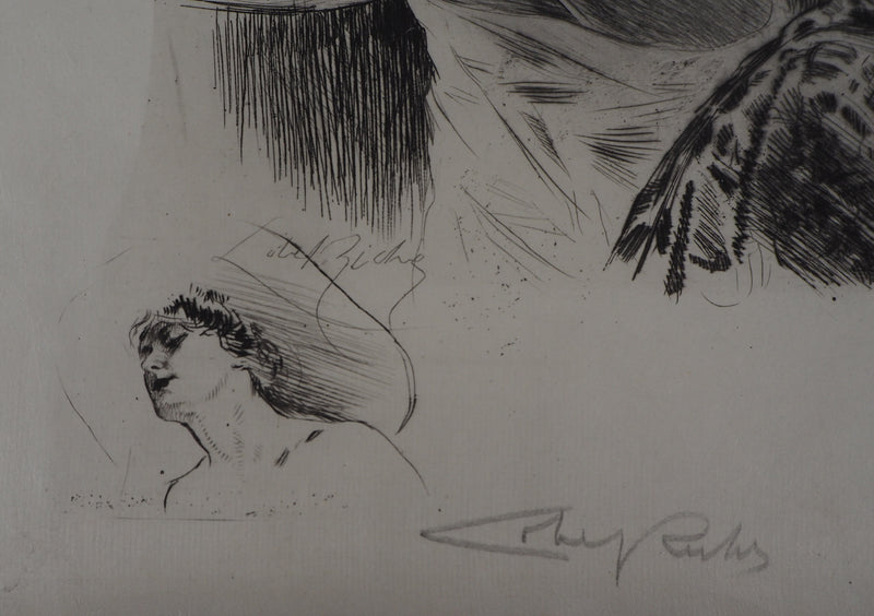 Alméry LOBEL-RICHE : Le reflet, Gravure originale signée