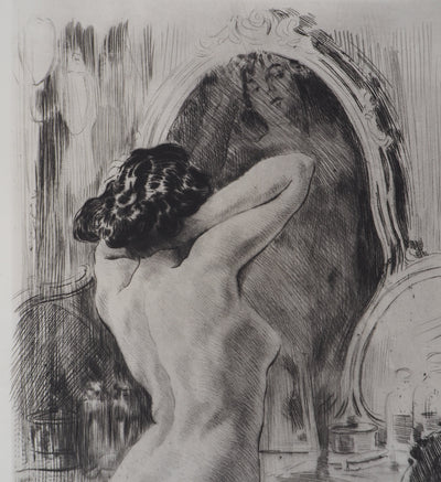 Alméry LOBEL-RICHE : Le reflet, Gravure originale signée