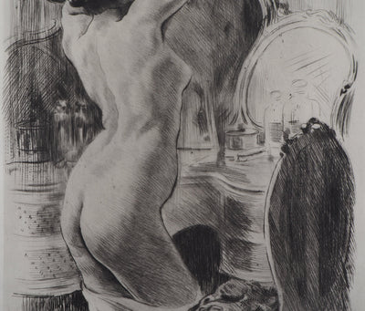 Alméry LOBEL-RICHE : Le reflet, Gravure originale signée