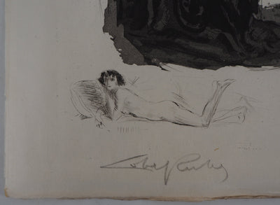 Alméry LOBEL-RICHE : Le massage sensuel, Gravure originale signée