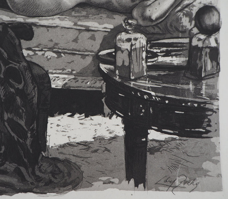 Alméry LOBEL-RICHE : Le massage sensuel, Gravure originale signée