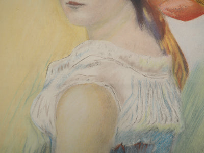 Pierre-Auguste RENOIR : La jeune femme au foulard coloré, Lithographie originale (photo de détail 6) - Crédit photo : Galerie Art.Paris