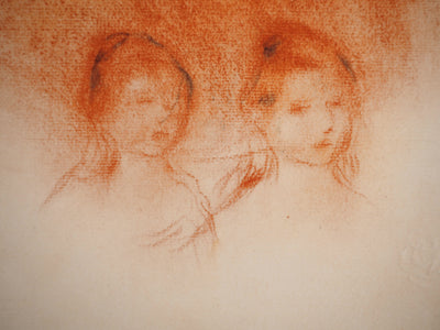 Pierre-Auguste RENOIR : Etude pour un portrait, Lithographie originale (photo de détail 5) - Crédit photo : Galerie Art.Paris