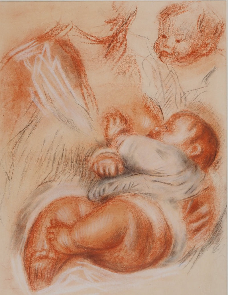 Pierre-Auguste RENOIR : La maternité, Lithographie originale (vue générale) - Crédit photo : Galerie Art.Paris