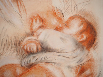 Pierre-Auguste RENOIR : La maternité, Lithographie originale (photo de détail 4) - Crédit photo : Galerie Art.Paris