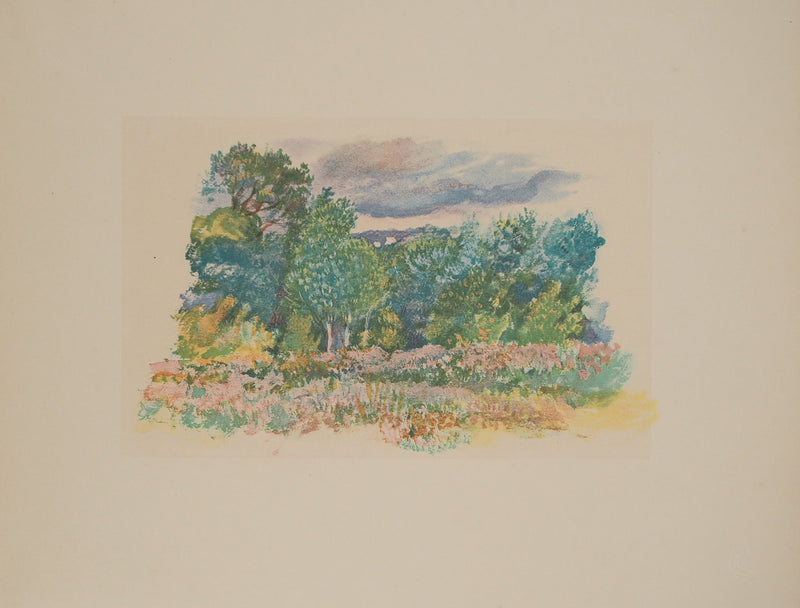 Pierre-Auguste RENOIR : Le champs de fleur, Lithographie originale (photo de détail 2) - Crédit photo : Galerie Art.Paris