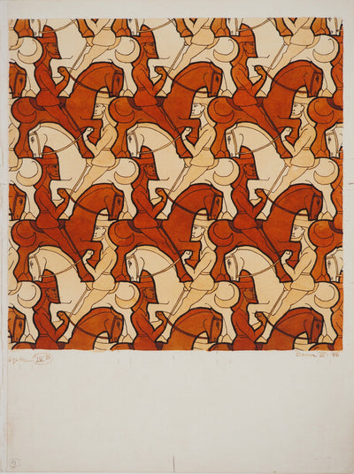 ESCHER M.C. : Armée médiévale, oeuvre originale (photo de détail 2) - Crédit photo : Galerie Art.Paris