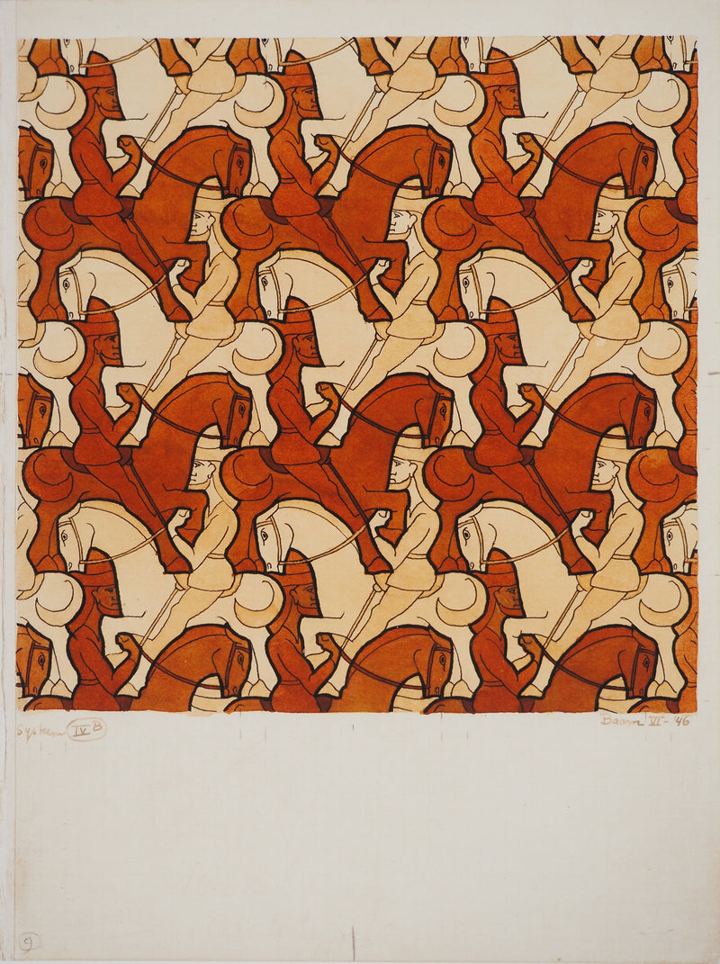 ESCHER M.C. : Armée médiévale, oeuvre originale (photo de détail 2) - Crédit photo : Galerie Art.Paris