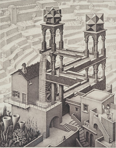 ESCHER M.C. : Cascade, oeuvre originale (photo de détail 2) - Crédit photo : Galerie Art.Paris
