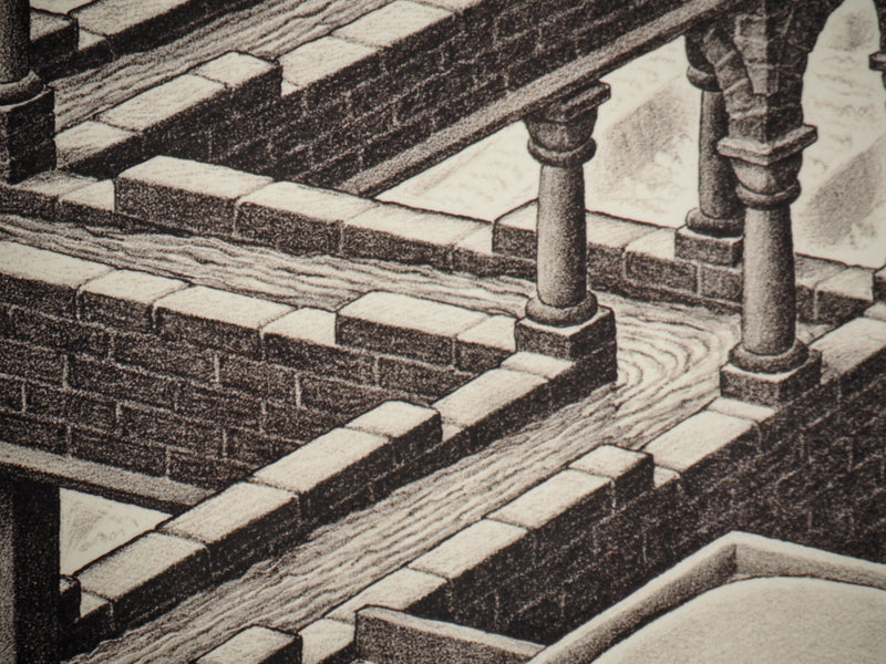 ESCHER M.C. : Cascade, oeuvre originale (photo de détail 11) - Crédit photo : Galerie Art.Paris