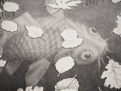 ESCHER M.C. : Automne et carpe, oeuvre originale (photo de détail 7) - Crédit photo : Galerie Art.Paris