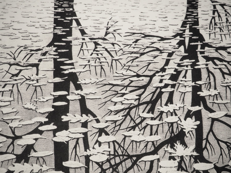 ESCHER M.C. : Automne et carpe, oeuvre originale (photo de détail 9) - Crédit photo : Galerie Art.Paris