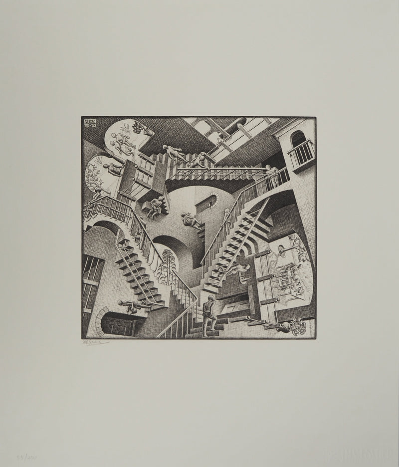 ESCHER M.C. : Le château impossible, oeuvre originale (vue générale) - Crédit photo : Galerie Art.Paris