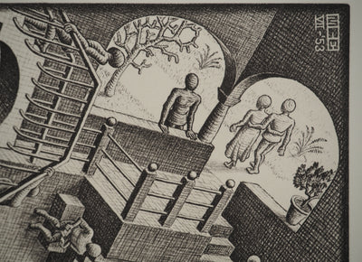 ESCHER M.C. : Le château impossible, oeuvre originale (photo de détail 10) - Crédit photo : Galerie Art.Paris