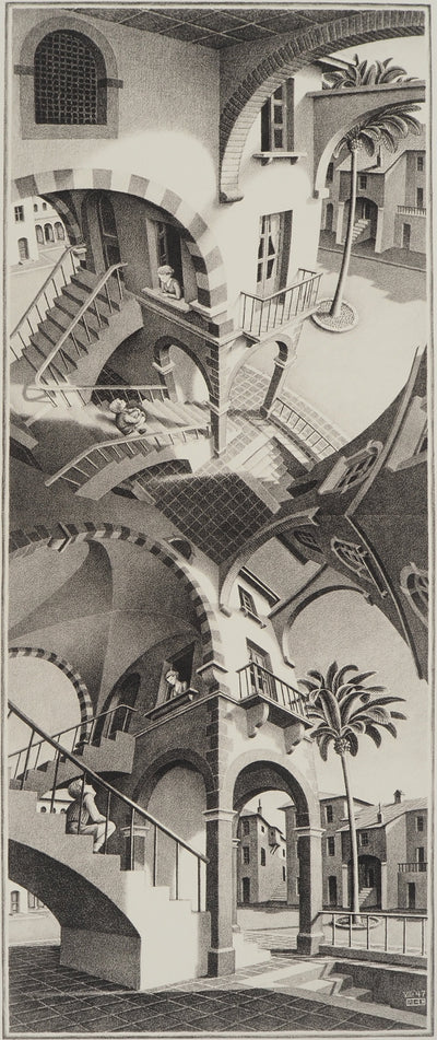 ESCHER M.C. : Ascendant et Descendant, oeuvre originale (photo de détail 2) - Crédit photo : Galerie Art.Paris