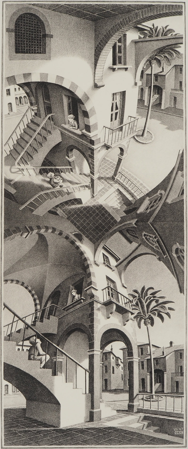 ESCHER M.C. : Ascendant et Descendant, oeuvre originale (photo de détail 2) - Crédit photo : Galerie Art.Paris