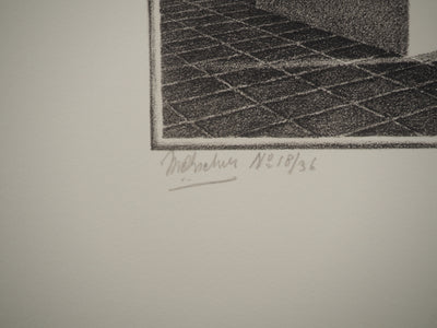 ESCHER M.C. : Ascendant et Descendant, oeuvre originale (photo de détail 3) - Crédit photo : Galerie Art.Paris