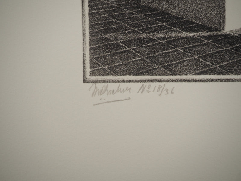 ESCHER M.C. : Ascendant et Descendant, oeuvre originale (photo de détail 3) - Crédit photo : Galerie Art.Paris