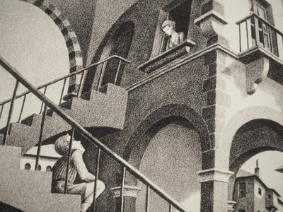ESCHER M.C. : Ascendant et Descendant, oeuvre originale (photo de détail 8) - Crédit photo : Galerie Art.Paris