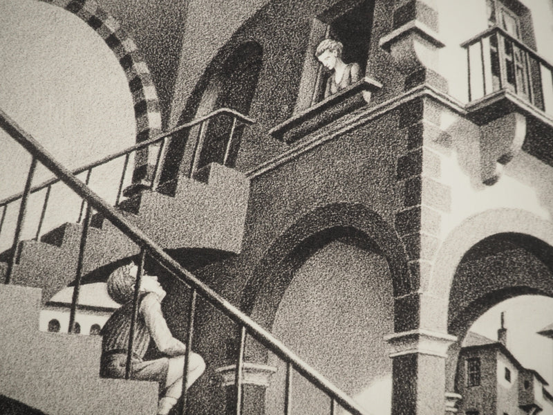 ESCHER M.C. : Ascendant et Descendant, oeuvre originale (photo de détail 8) - Crédit photo : Galerie Art.Paris