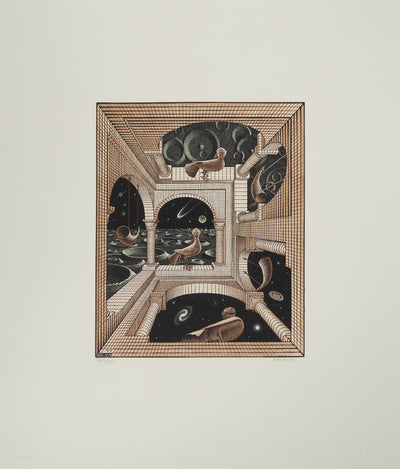 ESCHER M.C. : Métaphysique, oeuvre originale (vue générale) - Crédit photo : Galerie Art.Paris