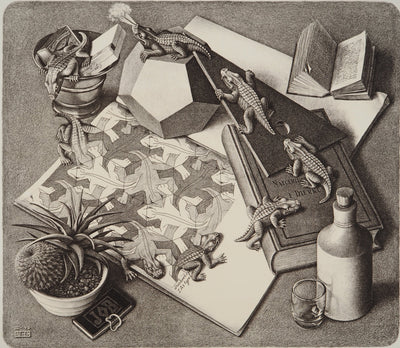 ESCHER M.C. : Nature morte aux reptiles, oeuvre originale (photo de détail 2) - Crédit photo : Galerie Art.Paris